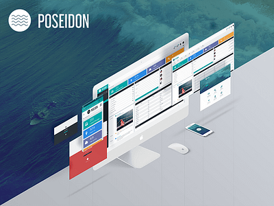 Poseidon Theme & Layout admin angular dashboard design flat interface layout mobile poseidon theme ui web
