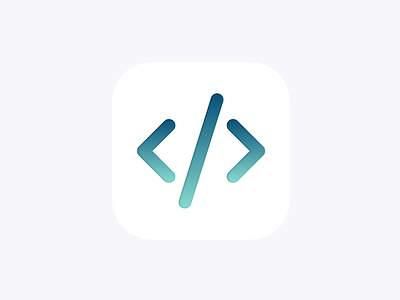 Daily UI Challange No.5 - App Icon app icon code dailyui gradient html icon ios minimal mobile turquoise white