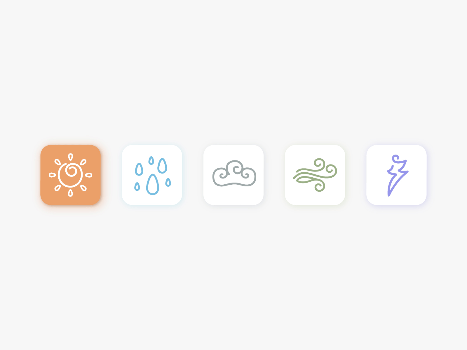 Weather Icon Set graphic design illustration ui vector