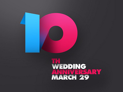 10th wedding anniversary 10 anniversary logo paper typography wedding