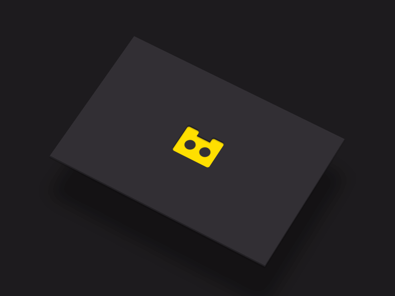 The SimplyBuilt Business Card animation branding business card card gif logo design namecard networking print simon simplybuilt yellow