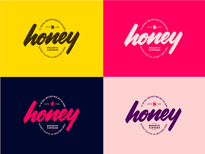 Honey - Colour Variations brand identity branding design identity lettering logotype