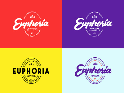 Euphoria branding lettering logo mark san serif type typography