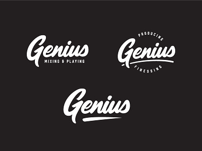 Genius - Variations Draft design logo logotype mark type typography wordmark