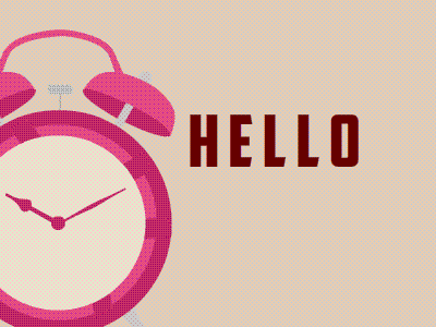 Hello Dribbble ! clock debuts dribbble explore first gif hello idea illustration invite shot thanks