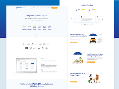 Smartchoice.pk | Insurance karao, tension Bhagao finance insurance landing page light theme web design webdesign website