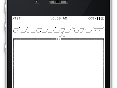 ASCIIgram Interface ascii interface ios retro