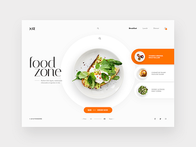 Restaurants Webpage Design Concept