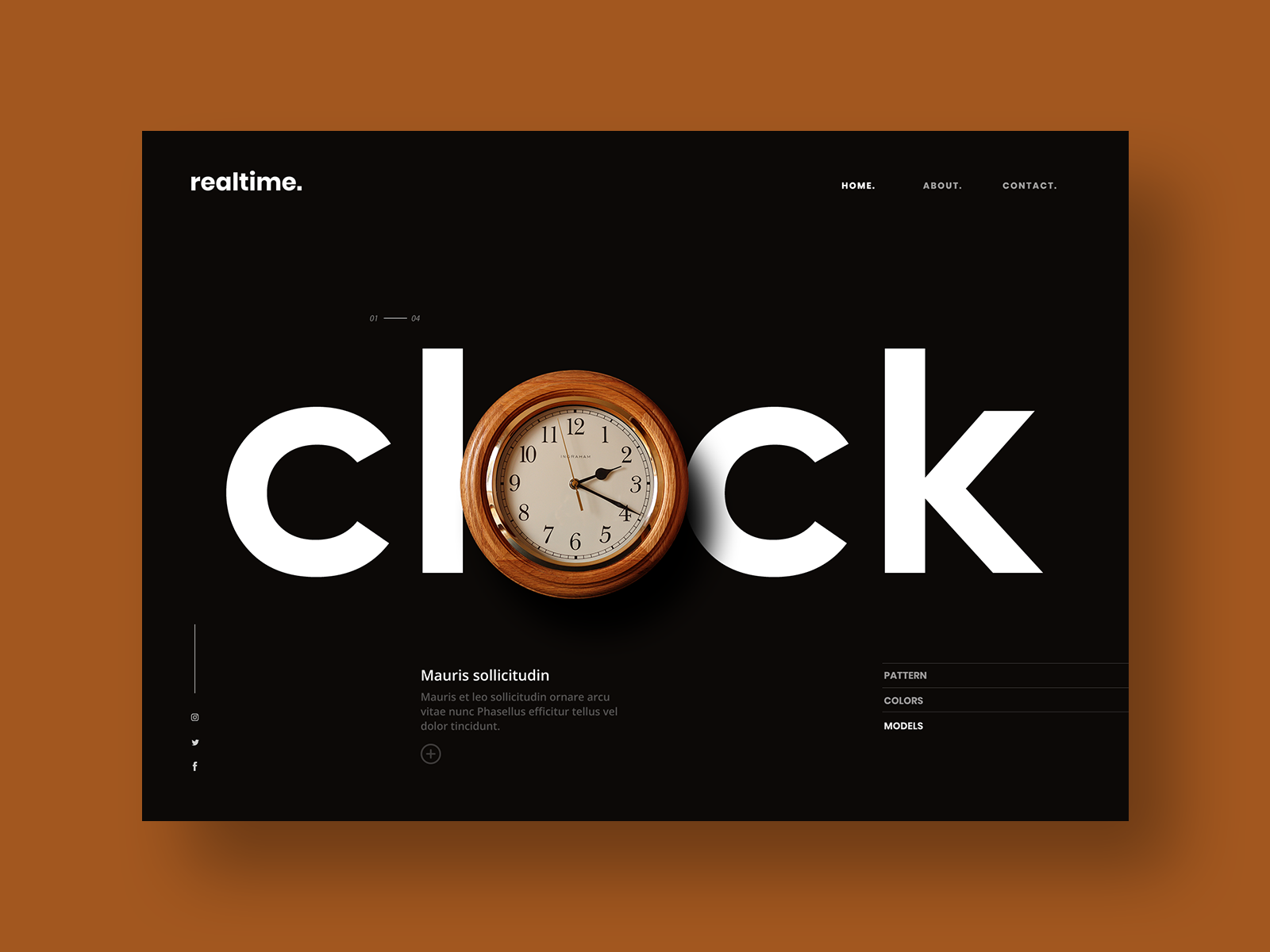 Wall Clock's Online Store homepage design concept by