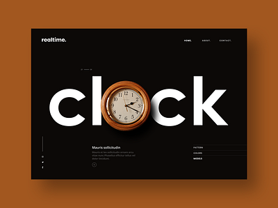 Wall Clock's Online Store  - e-commerce homepage design concept