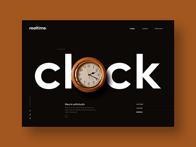 Wall Clock's Online Store - e-commerce homepage design concept black brand clean creative dark design ecommerce illustration landing page design minimal typography ui web website