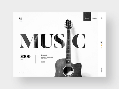 Online Music Store - e-commerce landing page concept