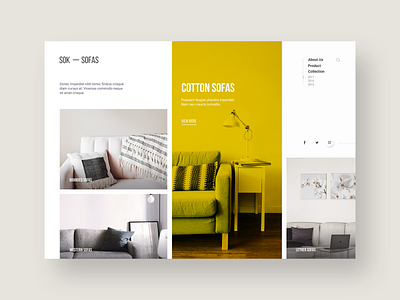 Sofas : e-commerce website design creative design ecommerce light minimal typography ux web website