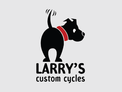 Larry's Custom Cycles Logo branding illustration