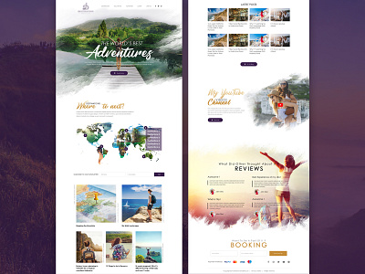 Destination Demystified adventure design illustration traveling ui website design