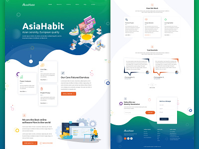 AsiaHabit design software company ui ux website design