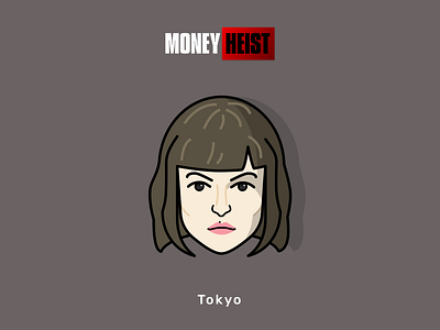 Money Heist - Tokyo 2d character faces famous favourite figure illustration la casa de papel money heist netflix series tokyo vector