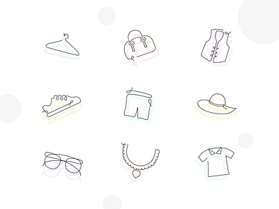 Clothing oneline Icons