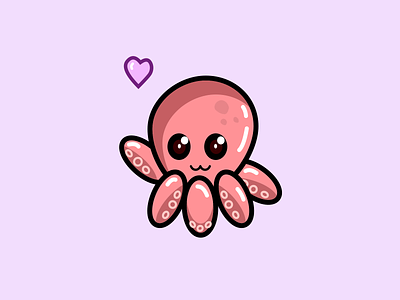 Octopus character cute design flat illustration myoctopusteacher mysterious netflix netflix documentry ocsar octopus ui vector