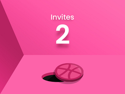 Invites Dribbble 2 design draft flat giveaway illustraion illustration invitation invite invites vector