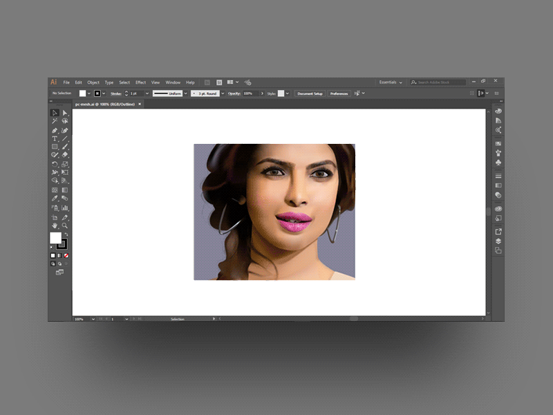 Mesh Portrait design gradient mesh portrait vector