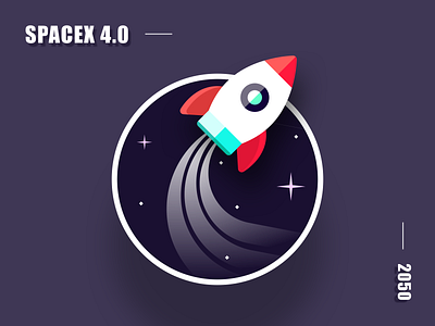 Mission patch - Dribbble Weekly Warmup Challenge