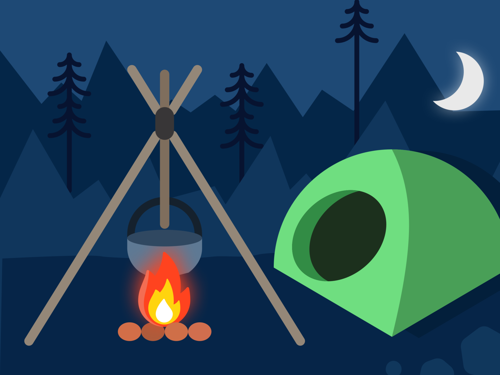 Campfire by Falak Gandhi on Dribbble