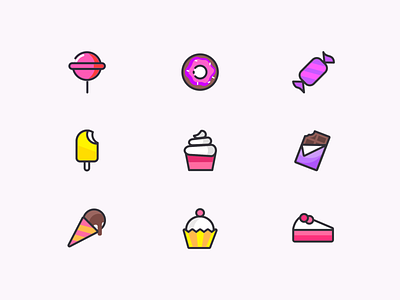 Sweet & Desserts Icon Set