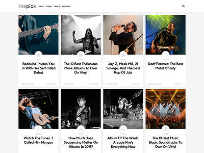 The Pick lifestyle music the pick ui ux