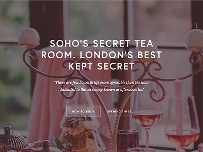 Soho’s Secret Tea Room london tea ui ux