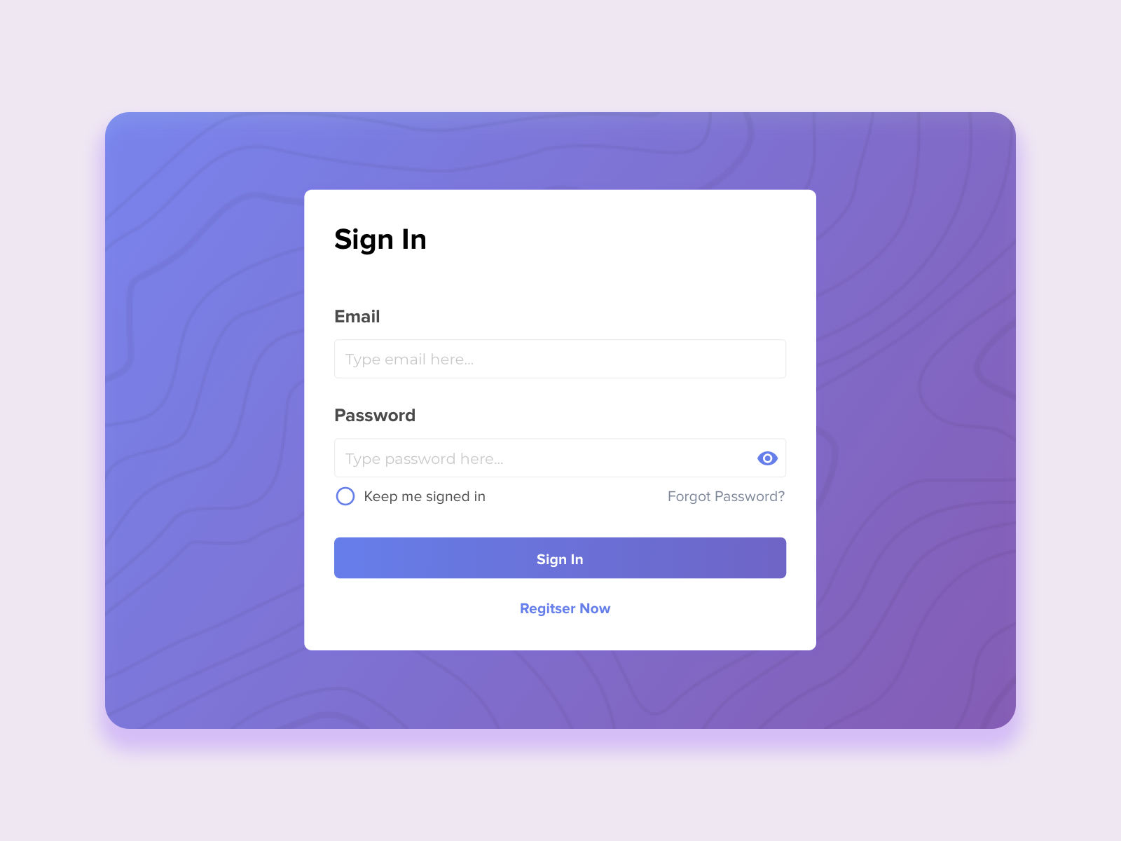 Web Sign in by Hiren Gabu on Dribbble