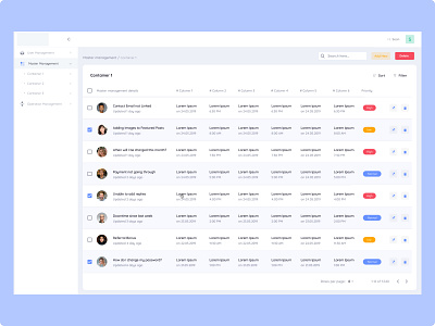 Master management admin crm dashboard design uidesign webapp white