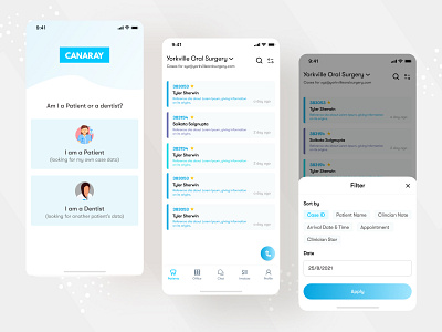 Canaray - screens for mobile application clean design ios mobile modern ui ux