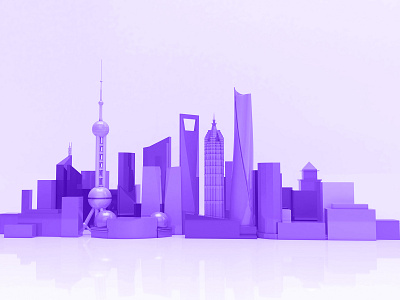 shanghai 3d art c4d city illustration shanghai