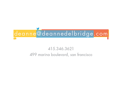Deanne Delbridge branding contact entypo futura twitter