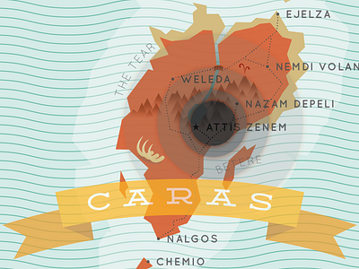 Obvalia Redux, Caras cartography deming flat illustration illustrator maps quicksand taiga