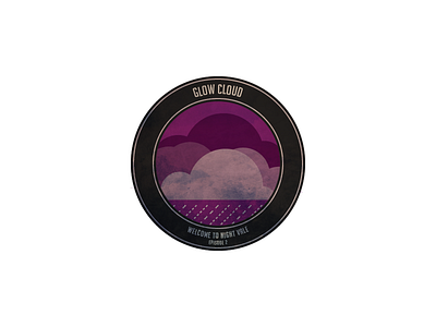 ALL HAIL badge big noodle titling glow cloud illustration vector welcome to night vale wtnv