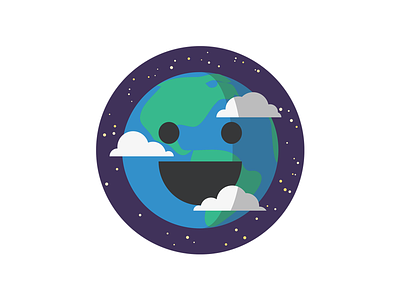 Happy Planet earth happy illustration illustrator planet space stars vector