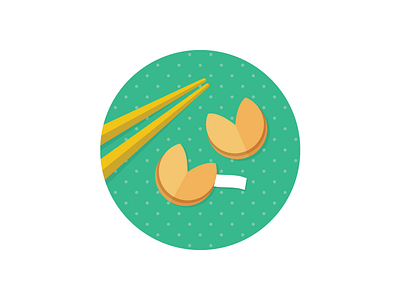 Fortune Cookies chopsticks fortune cookies illustration illustrator luck vector