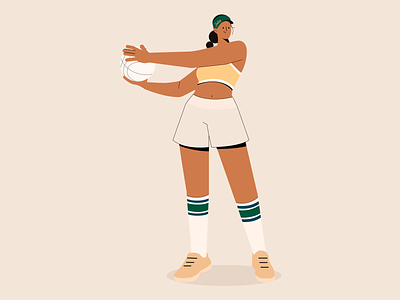 A sporty girl. design illustration ui