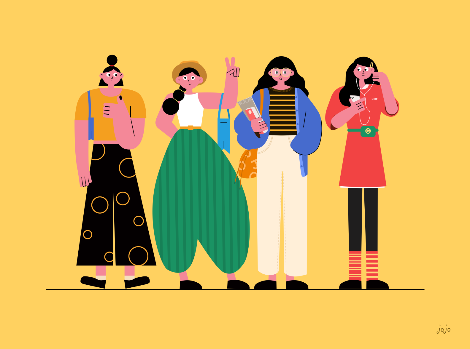 A group photo of a girl by Little Julia. on Dribbble