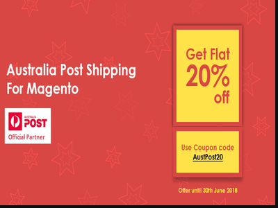 Get Flat 20%off  on Australia Post Shipping For Magento