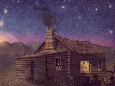 Home Sweet Home - Album Art album art band cd cover graphic design illustration mountains outdoors scenery sky