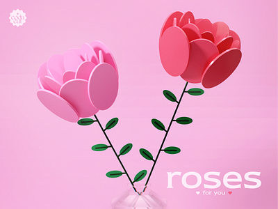 roses for you 🤍 art design digitalart fun graphic design illustration model pink roses valentines