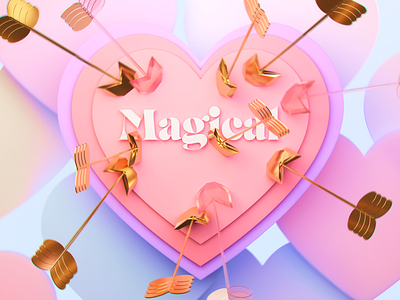 Magical 3d art character design digital fun graphic design illustration model valentines day