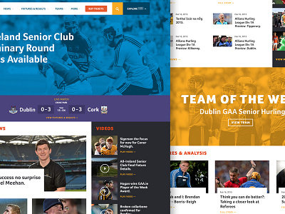 NSTLOD Sports Project colourful flat ireland live score navigation news responsive sports video gallery