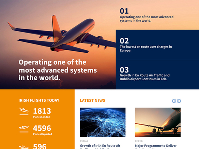 Corporate Concept airplane airport flat footer homepage icons plane