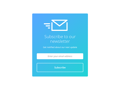 Day 022 - Newsletter Subscription Card email envelope flat form newsletter signup subscribe