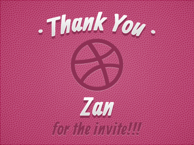 Thanks to Zan debut dribbble thank you thank you shot