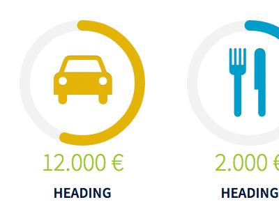 New Project - Detail Shot donut chart finance icons web design